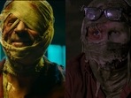 Shah Rukh Khan in Jawan (left) and Liam Neeson in Darkman (right). Shah Rukh Khan in Jawan (left) and Liam Neeson in Darkman (right).