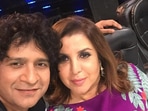Late Singer KK with filmmaker Farah Khan.