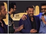 Maniesh Paul, Salman Khan, and Riteish Deshmukh at IIFA 2022. Maniesh Paul, Salman Khan, and Riteish Deshmukh at IIFA 2022.