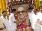 Pictures shared by news agency ANI showed chief minister Stalin leading the celebrations of his M Karunanidhi's birth anniversary