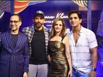 Hrithik Roshan with Sussanne Khan and Arslan Goni. Hrithik Roshan with Sussanne Khan and Arslan Goni.