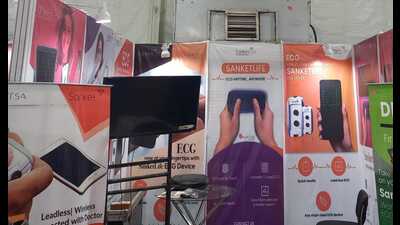 The Sanket LIfe stall at the exhibition of the ground-breaking ceremony in Lucknow on Friday (HT Photo) The Sanket LIfe stall at the exhibition of the ground-breaking ceremony in Lucknow on Friday (HT Photo)