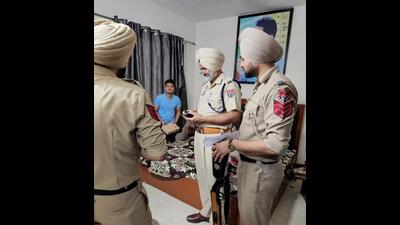 Mohali police inspecting flats at TDI City, Section 110, for tenant verification. 300 flats were checked through a four-hour drive on Friday morning. (HT Photo) Mohali police inspecting flats at TDI City, Section 110, for tenant verification. 300 flats were checked through a four-hour drive on Friday morning. (HT Photo)