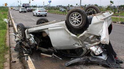 Analysis of impacting vehicles revealed that four-wheelers caused 60% of the total fatal accidents on Airport Road, Mohali, between 2017 and 2020. (HT File Photo)