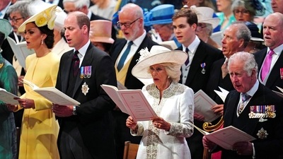 The queen herself skipped the event at St. Paul’s Cathedral in London due to difficulties in getting around that have limited the 96-year-old monarch’s public engagements in recent months. (REUTERS)
