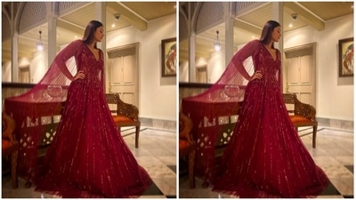 Ileana’s gown featured a plunging neckline and a dramatic cape around her shoulders. In statement silver danglers from the house of A.S Motiwala Fine Jewellery, she accessorised her look. (Instagram/@ileana_official)