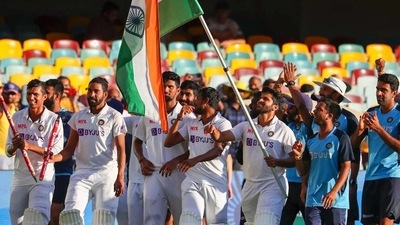 Team India celebrate their 2-1 win in Australia (Reuters) Team India celebrate their 2-1 win in Australia (Reuters)