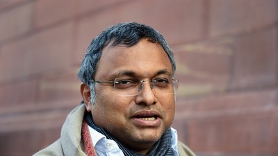 Congress MP Karti Chidambaram. (PTI) Congress MP Karti Chidambaram. (PTI)