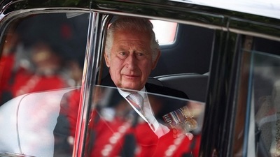 The queen decided not to attend Friday’s church service after experiencing “some discomfort” during Thursday’s events. She will watch the event unfold on television as Prince Charles stands in for her. (AFP)