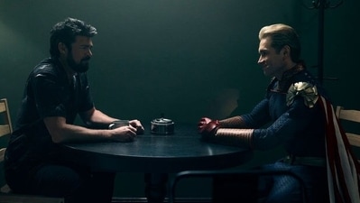 The Boys season 3: Karl Urban and Antony Starr in a still from the show. The Boys season 3: Karl Urban and Antony Starr in a still from the show.