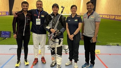 Anjum Moudgil clinched a silver in the Women's 50m Rifle 3 Positions (Twitter/Media_SAI) Anjum Moudgil clinched a silver in the Women's 50m Rifle 3 Positions (Twitter/Media_SAI)
