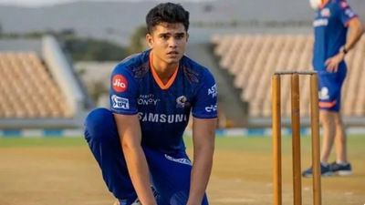 Sachin Tendulkar's son Arjun (MI/Twitter)