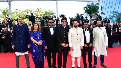 Filmmaker and CBFC board member Vani Tripathi Tikoo at the red carpet at Cannes film festival
