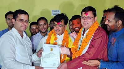 Uttarakhand chief minister Pushkar Singh Dhami obtained 58,258 votes in Champawat bypoll while his nearest opponent and Congress candidate Nirmala Gahtori got only 3,233 votes. (ANI)