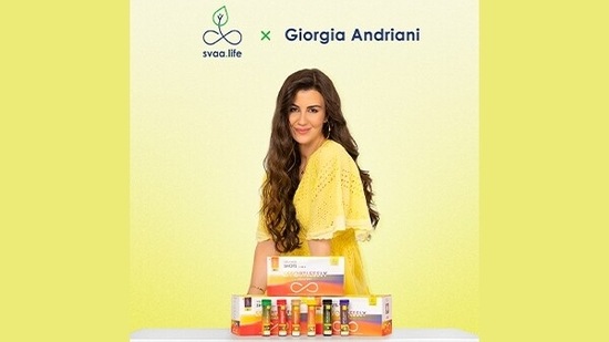 Bollywood celeb, model and actor Giorgia Andriani unveils svaa.life's plant-based collagen beauty wellness shot - Effortlessly Youthful Bollywood celeb, model and actor Giorgia Andriani unveils svaa.life's plant-based collagen beauty wellness shot - Effortlessly Youthful