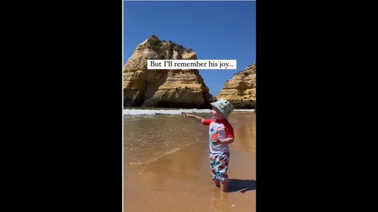 The woman explained why she loves to travel with her toddler son. (wanderlustkyla/Instagram ) The woman explained why she loves to travel with her toddler son. (wanderlustkyla/Instagram )