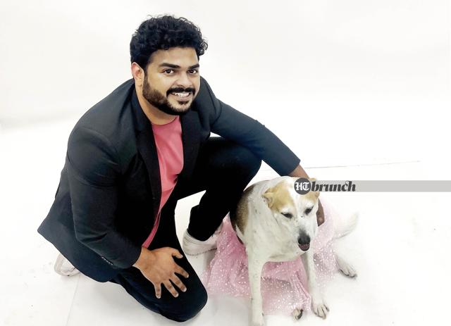 Karan Nambiar and Cuteay; On Karan: Coat by Valichi Couture; T-shirt and Jeans by Uniqlo; Shoes by Nike; On Cuteay, the Indie: Skirt by Pink Paws (Ayushman Mitra)