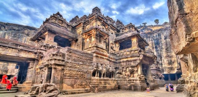 The Kailasa temple, cave 16 in Ellora, Maharashtra. (Shutterstock) The Kailasa temple, cave 16 in Ellora, Maharashtra. (Shutterstock)
