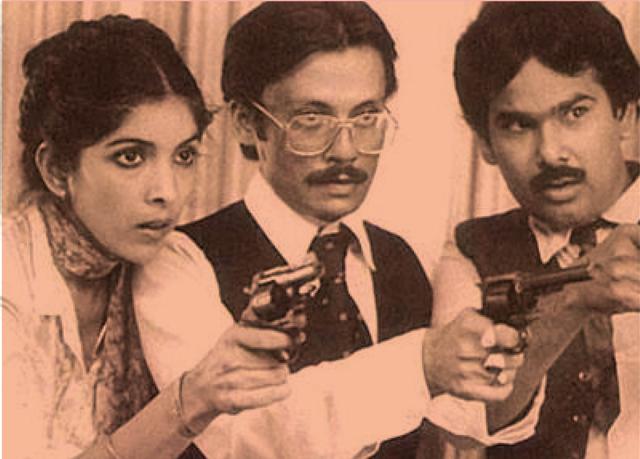 With a young Neena Gupta and Pankaj Kapur in Vinod Chopra’s Jaane Bhi Do Yaaro With a young Neena Gupta and Pankaj Kapur in Vinod Chopra’s Jaane Bhi Do Yaaro