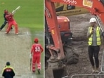 Liam Livingstone's hit lands at a construction site(Twitter)
