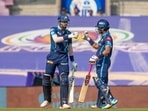 Hardik Pandya and Wriddhiman Saha of Gujarat Titans during IPL 2022 Hardik Pandya and Wriddhiman Saha of Gujarat Titans during IPL 2022 