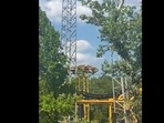 Aero 360 ride stopped mid-air with riders dangling upside down in an amusement park in Pennsylvania.&nbsp;
