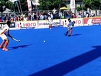 Still from Hockey 5s match between India and Pakistan.(Twitter/FIH)