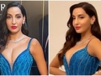 Nora Fatehi steals the spotlight at the IIFA Awards 2022 in shimmery blue thigh-slit gown
