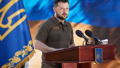 Ukrainian President Volodymyr Zelensky. (AFP)
