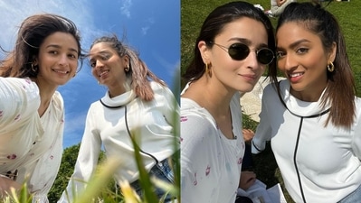 Alia Bhatt and her friend in London.
