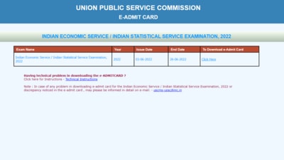 UPSC IES/ISS admit card 2022 released at upsc.gov.in, direct link here UPSC IES/ISS admit card 2022 released at upsc.gov.in, direct link here