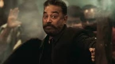 Kamal Haasan in a still from Vikram. Kamal Haasan in a still from Vikram. 