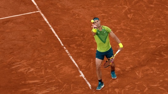 Spain's Rafael Nadal in action during his semi final match against Germany's Alexander Zverev(REUTERS)