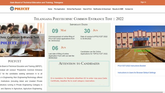 TS POLYCET 2022: Last date to apply extended till June 6, details here