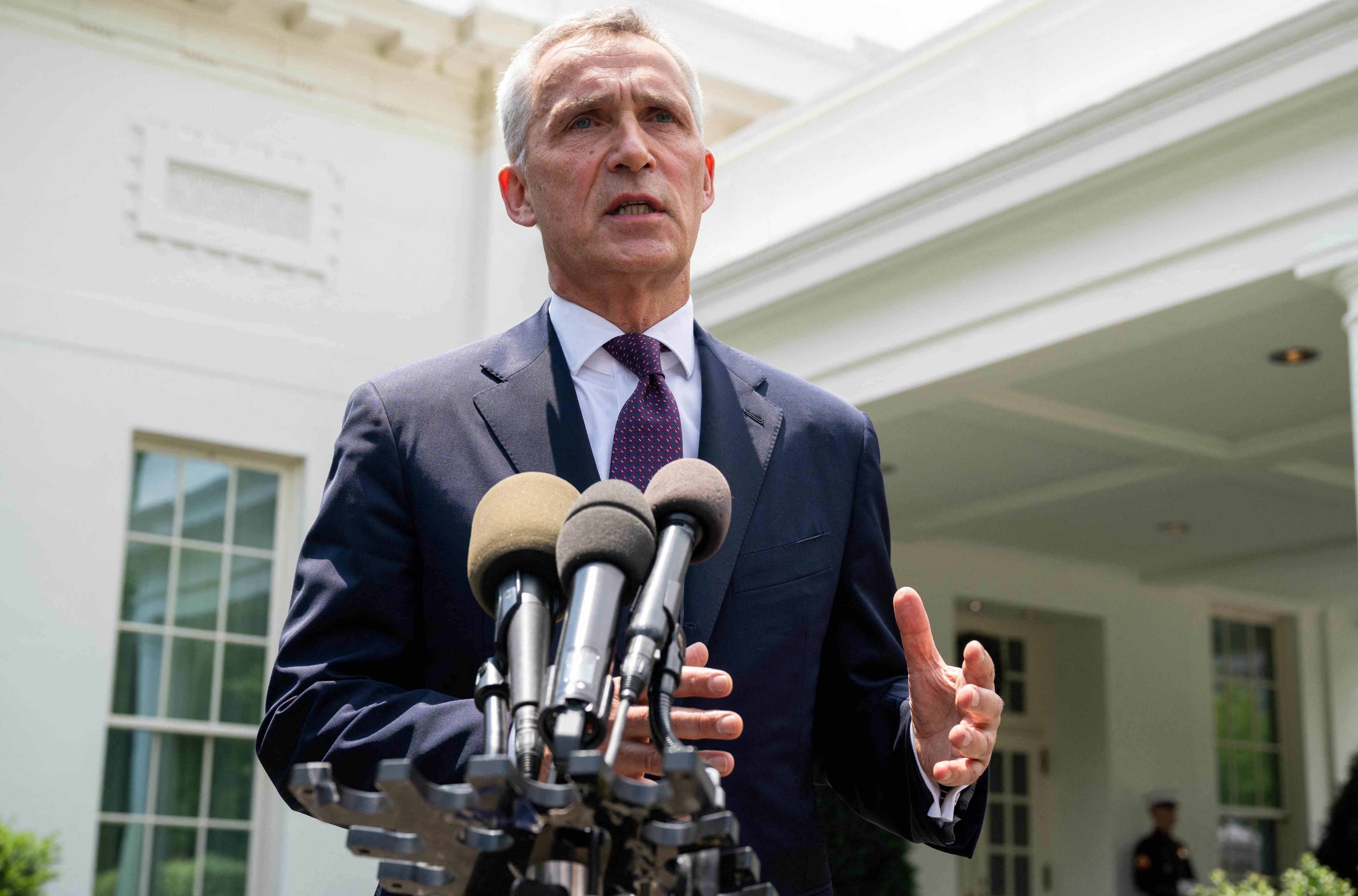 NATO Secretary General Jens Stoltenberg said he had a “constructive phone call” with Turkish president Recep Tayyip Erdogan.&nbsp; (AFP)