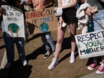 Demonstrators outside the White House on Earth Day demand immediate action on climate change.(Image for representation/Bloomberg)