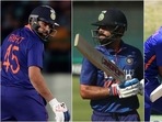 Rohit Sharma, Virat Kohli and KL Rahul(AP/REUTERS) Rohit Sharma, Virat Kohli and KL Rahul(AP/REUTERS)