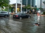 Rainfall from Tropical Storm Alex floods the Brickell area near downtown Miami, Saturday. Rainfall from Tropical Storm Alex floods the Brickell area near downtown Miami, Saturday.