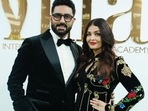 Abhishek Bachchan and Aishwarya Rai at the IIFA Awards in Abu Dhabi.&nbsp;