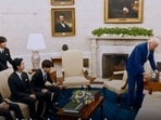 BTS members at the White House. BTS members at the White House. 