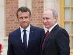 French President Emmanuel Macron with his Russian counterpart Vladimir Putin. French President Emmanuel Macron with his Russian counterpart Vladimir Putin.