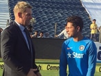 Shane Warne (L) with Kuldeep Yadav Shane Warne (L) with Kuldeep Yadav