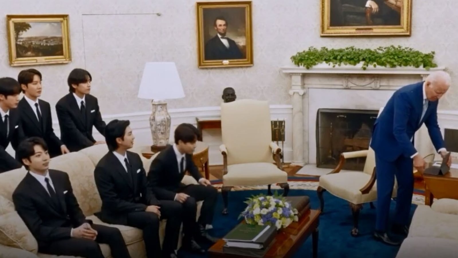 Joe Biden played Butter for BTS members to make them 'feel at home' during their White House visit. Watch