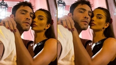 Amy Jackson with Ed Westwick. Amy Jackson with Ed Westwick. 