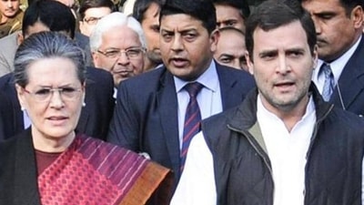 Interim Congress president Sonia Gandhi with her son Rahul Gandhi. (HT File Photo) Interim Congress president Sonia Gandhi with her son Rahul Gandhi. (HT File Photo)