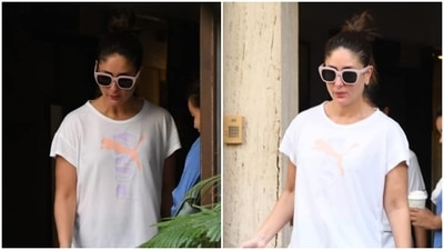 On Sunday, the paparazzi clicked Kareena stepping out of her home in Mumbai. Jeh Ali Khan, Kareena and her husband Saif Ali Khan's youngest son accompanied his mother. The mother-son duo kept things casual in simple day-out ensembles for the occasion. (HT Photo/Varinder Chawla) On Sunday, the paparazzi clicked Kareena stepping out of her home in Mumbai. Jeh Ali Khan, Kareena and her husband Saif Ali Khan's youngest son accompanied his mother. The mother-son duo kept things casual in simple day-out ensembles for the occasion. (HT Photo/Varinder Chawla)