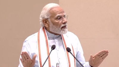 Prime Minister Narendra Modi was addressing a programme on 'Save Soil Movement' on the occasion of World Environment Day at Delhi's Vigyan Bhawan. (ANI)