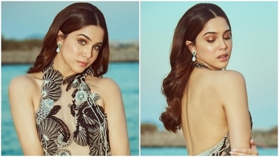 IIFA Awards 2022: Sharvari Wagh channels sea princess vibes for her first IIFA Awards in a backless gown (Instagram) IIFA Awards 2022: Sharvari Wagh channels sea princess vibes for her first IIFA Awards in a backless gown (Instagram)