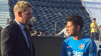 Shane Warne (L) with Kuldeep Yadav (Instagram/Kuldeep Yadav) Shane Warne (L) with Kuldeep Yadav (Instagram/Kuldeep Yadav)