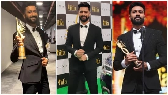 Vicky styled the ensemble with a black and white embellished bow tie and black dress shoes matching the pantsuit. He rounded off his green-carpet look with a rugged beard and back-swept hairdo for that suave look.(Instagram)